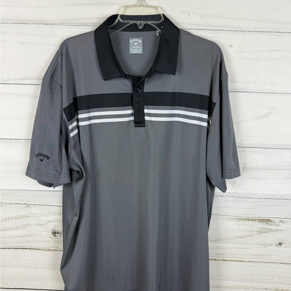 Callaway Men's Polo Shirt in Gray with Black Accents